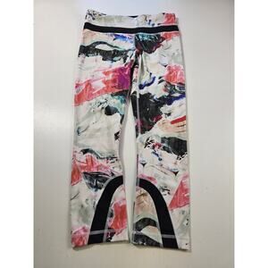 Lululemon Run: Inspire Crop ll watercolor leggings size 4 tie dye colorful cute